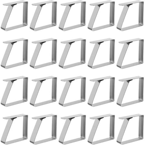 10 pièces Clips de Nappe Antidérapants Acier Inoxydable Lot -Ajustables pour Nappes Place Lors de Intérieures et Événements (1/5)