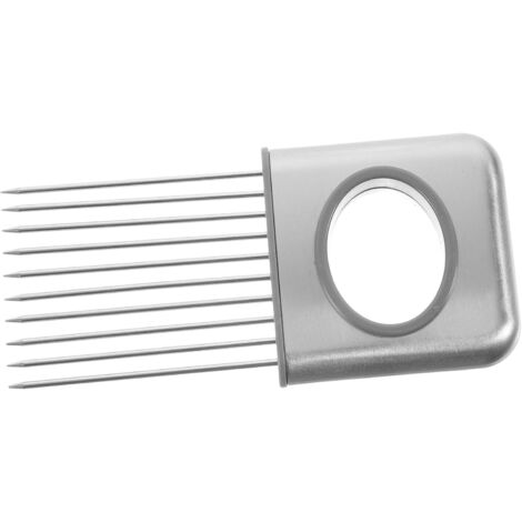Porte-légumes Acier Inoxydable avec Aiguilles Tranchantes pour Découpe Précise de Légumes et Fruits Support Antidérapant Sécurisé pour Citron Tomate Pomme de Terre Protection (1/5)