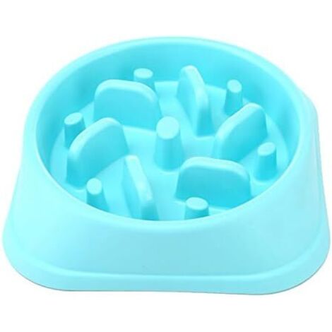 Gamelle d'alimentation Lente pour Chien Slow Feeding Conception Anti-dérapante Fun Interactive Nourrir Les Chiens (Bleu) (1/5)