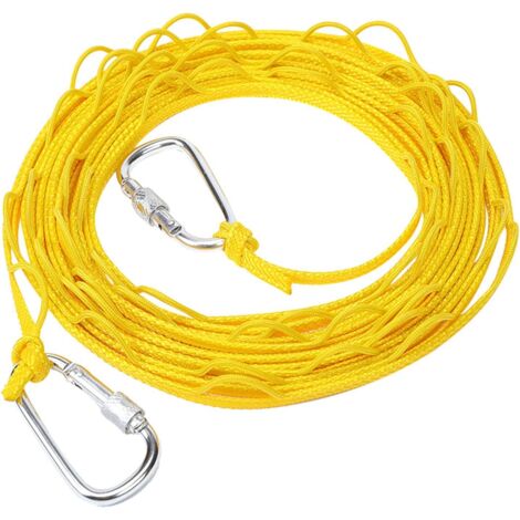 Corde à Linge Portable Rétractable Corde à Linge Ajustable Antidérapant Corde à Linge Corde antidérapante en Plein Corde à la Maison Corde à Linge Corde à Linge Coupe-Vent d'Extérieur Pour Voyage (10m (1/5)