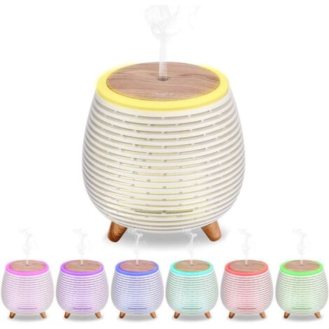 Mini Diffuseur d'Huiles Essentielles 90 ML, Humidificateur à Ultrasons avec 7 Couleurs de Lumière, 2 Modes de Brume, Diffuseur d'Arômes pour Chambre, Etude et Yoga (1/5)