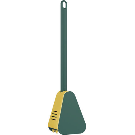 Brosse de Toilette Brosse WC, Brosse de Toilette en Silicone brosse de toilette murale de style golf, tête de brosse en silicone à séchage rapide,vert (1/5)