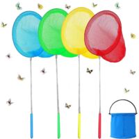 Filet Papillon Épuisette Pêche, Filet à Papillon Télescopiques, Épuisettes Télescopiques, Adapté Filets de Pêche pour Les Enfants Attraper Les Insectes Bugs Petits Poissons Activités Jardin Plein Air