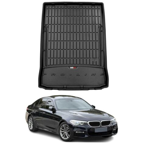 Tapis de Coffre 3D TPE Premium Compatible avec BMW Série 5 G30 2017 à 2023, Bac de Protection de Coffre Intérieur antidérapant Revêtement de Coffre Bords Hauts pour Voiture Noir (1/5)