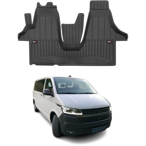 Tapis de Sol Compatible avec VW Transporter T6 2015-2022 Caoutchouc TPE Noir