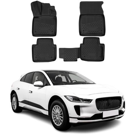 OMAC Tapis de Sol pour Jaguar I-Pace 2018-2025 sur Mesure en Caoutchouc Noir