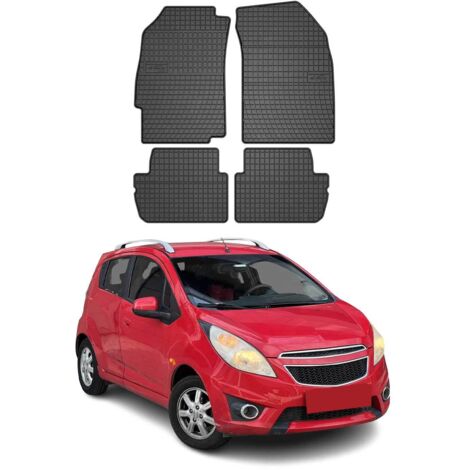 OMAC Tapis de Sol Compatible avec Chevrolet Spark 2009-2015 Caoutchouc Noir (1/5)