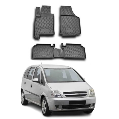 Tapis de Sol Compatible avec Opel Meriva A 2003-2010 Caoutchouc TPE Noir (1/5)