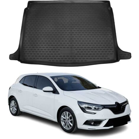 OMAC Tapis de Coffre pour Renault Megane Hatchback 2015-2021 en Caoutchouc Noir