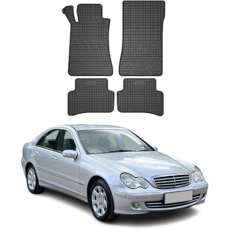 OMAC Tapis de Sol Compatible avec Mercedes Classe C W203 2000-2007 Caoutchouc Noir