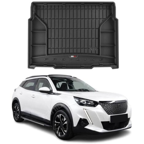 Tapis de Coffre 3D TPE Premium Compatible avec Peugeot 2008 II CUV 2019-2022  Bac de Protection de Coffre Intérieur antidérapant Revêtement de Coffre Bords Hauts pour Voiture Noir (1/5)