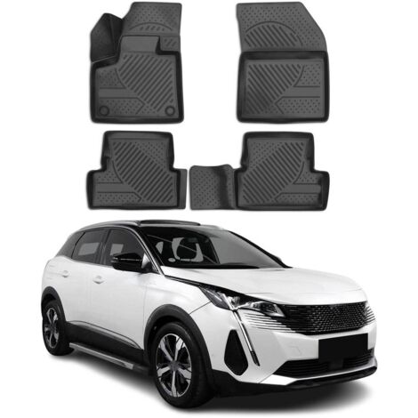 OMAC Tapis de Sol pour Peugeot 3008 P84 2016-2024 sur Mesure en Caoutchouc Noir