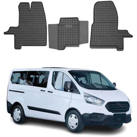 OMAC Tapis de Sol Compatible avec Ford Transit Custom 2012-2022 Caoutchouc Noir
