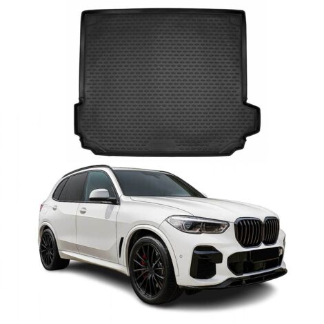 OMAC Tapis de Coffre pour BMW X5 G05 2018-2025 en Caoutchouc Noir (1/5)
