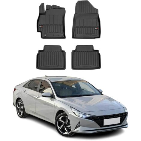 OMAC Tapis de Sol Caoutchouc Compatible avec Hyundai Elantra Berline 2021-2023 Noir Premium (1/2)
