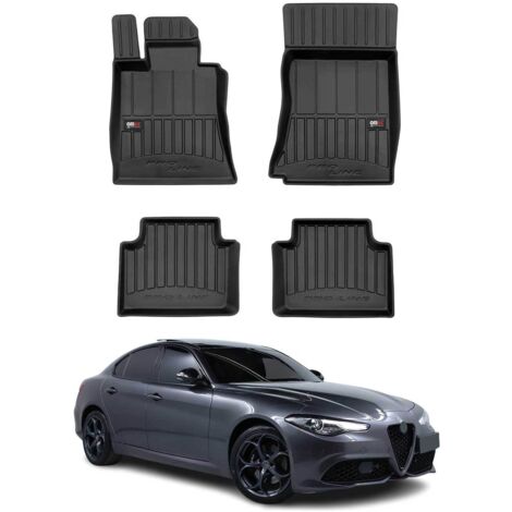 OMAC Tapis de Sol Caoutchouc pour Alfa Romeo Giulia 2015-2023 RWD Noir Premium (1/5)