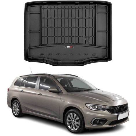 Tapis de Coffre 3D TPE Premium Compatible avec Fiat Tipo Kombi 2016 à 2023 - Bac de Protection de Coffre Intérieur antidérapant Revêtement de Coffre Bords Hauts pour Voiture Noir (1/5)