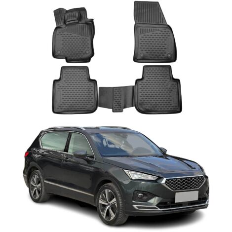 OMAC Tapis de Sol pour Seat Tarraco 2018-2025 sur Mesure en Caoutchouc Noir (1/5)