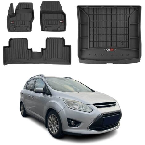 Kit Tapis de Sol et Coffre pour Ford Grand C-Max 2010-2019 TPE Noir (1/5)