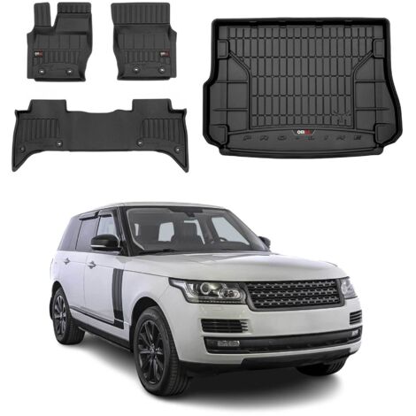 OMAC Kit Tapis de Sol et Coffre Compatible avec Land Rover Range Rover 2012-2022 TPE Noir