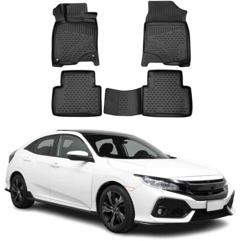 OMAC Tapis de Sol Compatible avec Honda Civic X Berline Break 2017-2021 en Caoutchouc Noir (1/5)