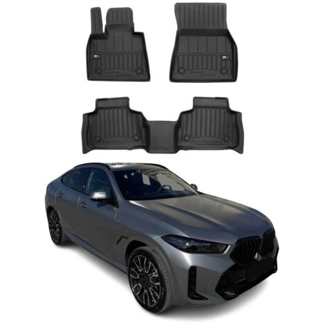 OMAC Tapis de Sol Caoutchouc pour BMW X6 G06 2019-2025 3 pièces Noir Premium (1/5)
