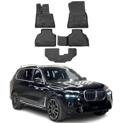 OMAC 3D Tapis de Sol Compatible avec BMW X7 G07 2019-2026 7Places en Caoutchouc Noir (1/5)