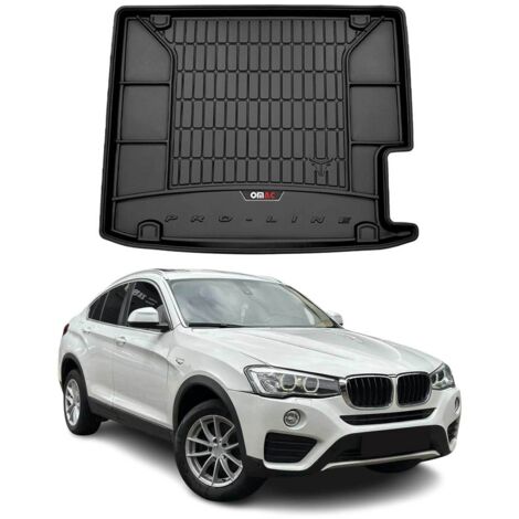Tapis de Coffre 3D TPE Premium Compatible avec BMW X4 F26 2013-2018  Bac de Protection de Coffre Intérieur antidérapant Revêtement de Coffre Bords Hauts pour Voiture Noir (1/5)