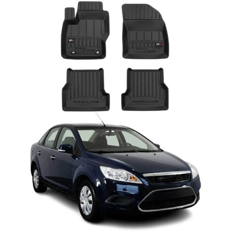 OMAC Tapis de Sol Caoutchouc Compatible avec Ford Focus mk2 2004-2011 Noir Premium (1/5)