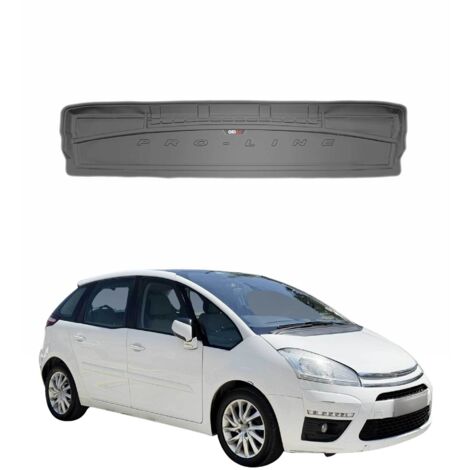 Tapis de Coffre 3D TPE Premium Compatible avec Citroen C4 Grand Picasso MVN 2006-2013 7 Places  Bac de Protection de Coffre Intérieur antidérapant Revêtement de Coffre Bords Hauts pour Voiture Noir (1/5)