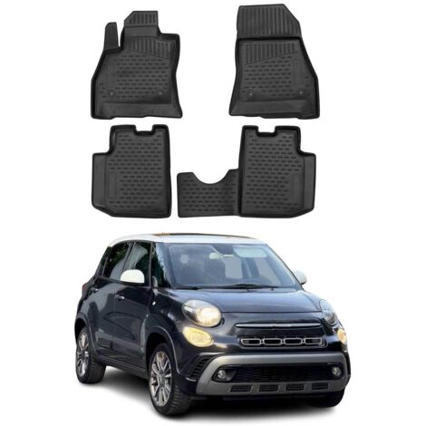 OMAC Tapis de Sol Compatible avec Fiat 500L 2012-2024 en Caoutchouc Noir (1/5)