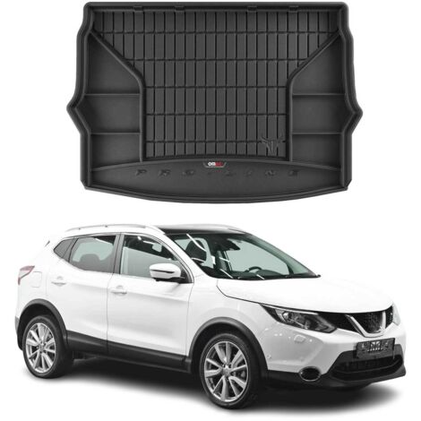 OMAC Tapis de Coffre 3D TPE Premium Compatible avec Nissan Qashqai II 2013-2021 - Bac de Protection de Coffre Intérieur antidérapant Revêtement de Coffre Bords Hauts pour Voiture Noir (1/5)