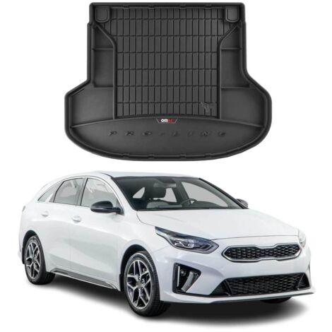 Tapis de Coffre 3D TPE Premium Compatible avec Kia Proceed Shooting Brake 2018 à 2023, Bac de Protection de Coffre Intérieur antidérapant Revêtement de Coffre Bords Hauts pour Voiture Noir (1/5)