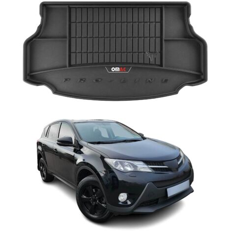Tapis de Coffre 3D TPE Premium Compatible avec Toyota RAV4 IV Hybrid 2013-2019  Bac de Protection de Coffre Intérieur antidérapant Revêtement de Coffre Bords Hauts pour Voiture Noir (1/5)