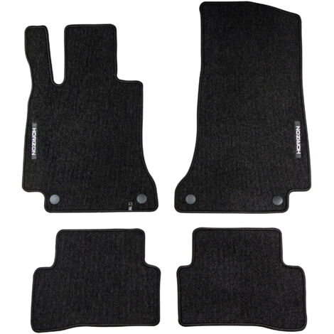Tapis de sol pour Mercedes-Benz Classe C W205 S205 2014-2021 Velours Noir 4Pcs