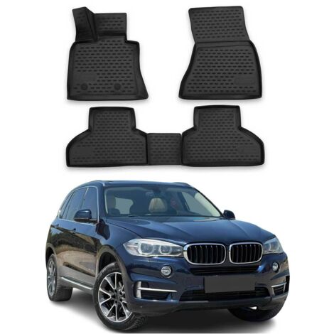 OMAC 3D Tapis de Sol Compatible avec BMW X5 F15 F85 2013-2018 en Caoutchouc Noir (1/5)