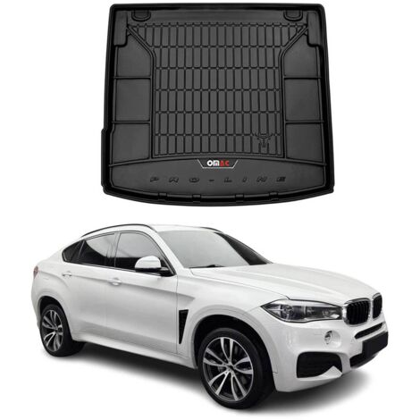 Tapis de Coffre 3D TPE Premium Compatible avec BMW X6 F16 2014-2019  Bac de Protection de Coffre Intérieur antidérapant Revêtement de Coffre Bords Hauts pour Voiture Noir (1/5)