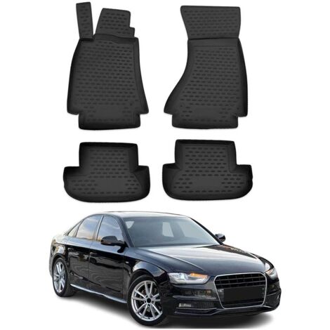 OMAC 3D Tapis de Sol Compatible avec Audi A4 B8 Berline Break Allroad 2009-2016 TPE Noir (1/5)
