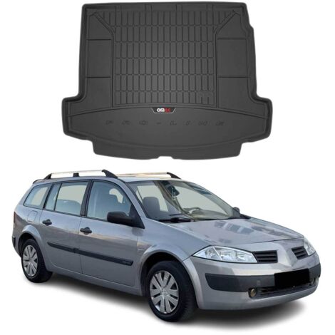 Tapis de Coffre 3D TPE Premium Compatible avec Renault Megane II Kombi 2003-2009  Bac de Protection de Coffre Intérieur antidérapant Revêtement de Coffre Bords Hauts pour Voiture Noir (1/5)