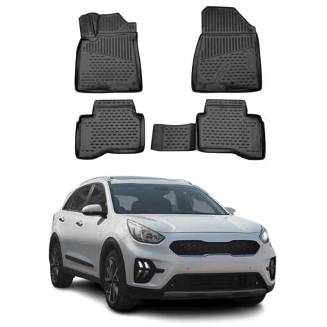OMAC Tapis de sol pour Kia Niro Plug in Hybrid 2017-2021 en caoutchouc Noir