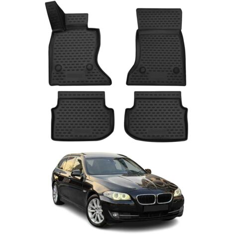 Tapis de Sol Compatible avec BMW Série 5 F11 Touring 2010-2013 Pre-FL 4WD Xdrive Caoutchouc TPE Noir 4Pcs (1/5)