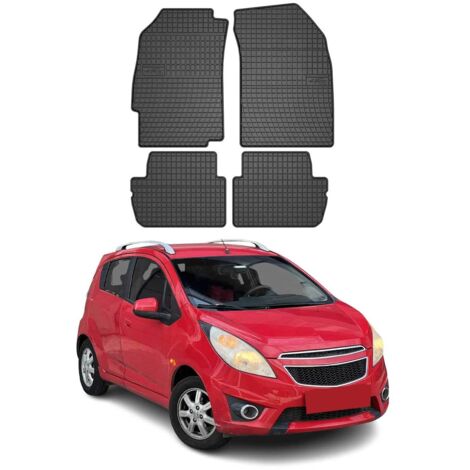 OMAC Tapis de Sol Compatible avec Chevrolet Spark 2015-2019 Caoutchouc Noir (1/5)