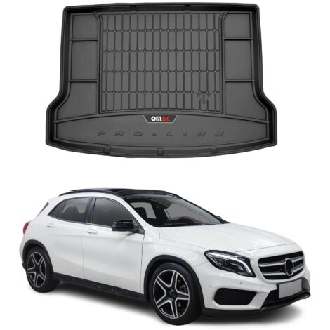 Tapis de Coffre 3D TPE Premium Compatible avec Mercedes GLA X156 2013-2019  Bac de Protection de Coffre Intérieur antidérapant Revêtement de Coffre Bords Hauts pour Voiture Noir (1/5)