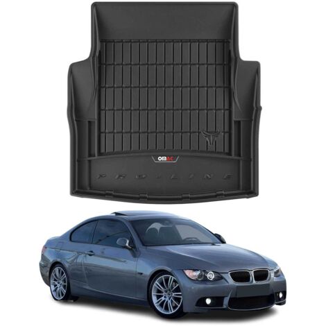 Tapis de Coffre 3D TPE Premium Compatible avec BMW 3er E92 Coupe 2004-2012  Bac de Protection de Coffre Intérieur antidérapant Revêtement de Coffre Bords Hauts pour Voiture Noir (1/5)