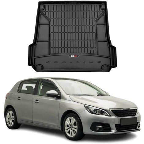 Tapis de Coffre 3D TPE Premium Compatible avec Peugeot 308 II Kombi 2013-2021  Bac de Protection de Coffre Intérieur antidérapant Revêtement de Coffre Bords Hauts pour Voiture Noir (1/5)