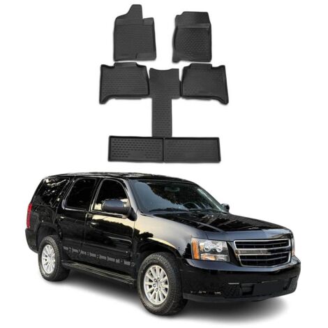 Tapis de sol pour Chevrolet Tahoe 2007-2014 7Places en caoutchouc TPE 3D Noir 6x (1/5)
