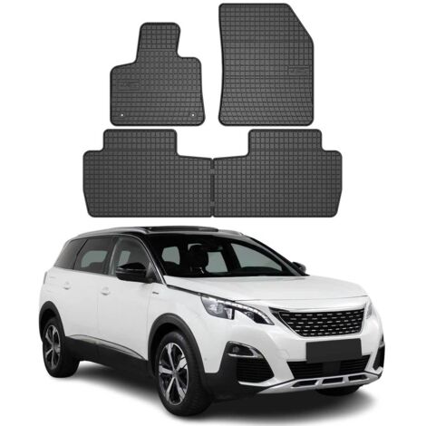 OMAC Tapis de Sol Compatible avec Peugeot 5008 2017-2022 Caoutchouc Noir