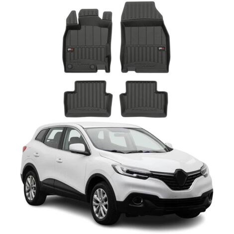 Tapis de Sol 3D TPE Premium Compatible avec Renault Kadjar 2015-2022 Revêtement de Sol pour Voiture - Intérieur antidérapant - Bords Hauts - Noir (1/5)