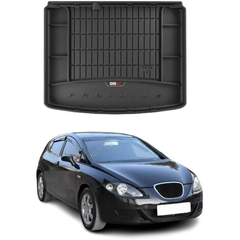 OMAC Tapis de Coffre Voiture Compatible avec Seat Leon II 2005 à 2012, Antidérapant Imperméable, 3D Premium TPE, Noir (1/5)