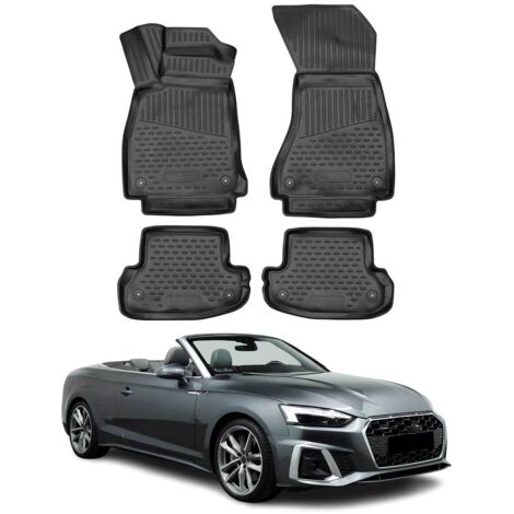 OMAC 3D Tapis de Sol Compatible avec Audi A5 F5P Coupé Cabriolet 2016-24 TPE Noir 4Pcs (1/5)